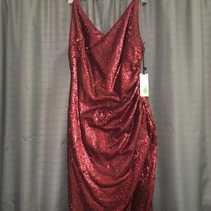 NWT burgundy sequin dress